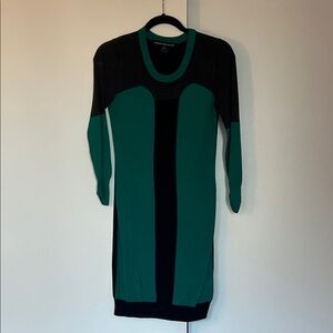 French Connection Black and Green Sweater Dress